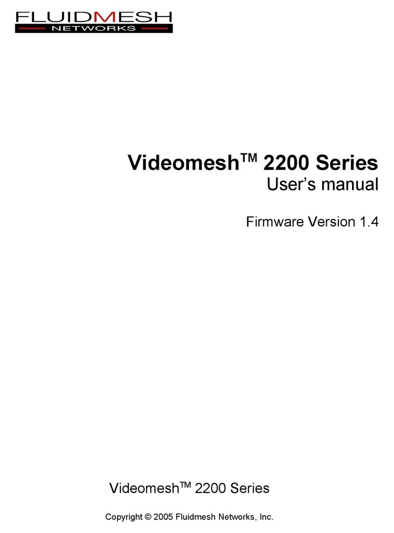 Fluidmesh Videomesh 2200 Series User manual