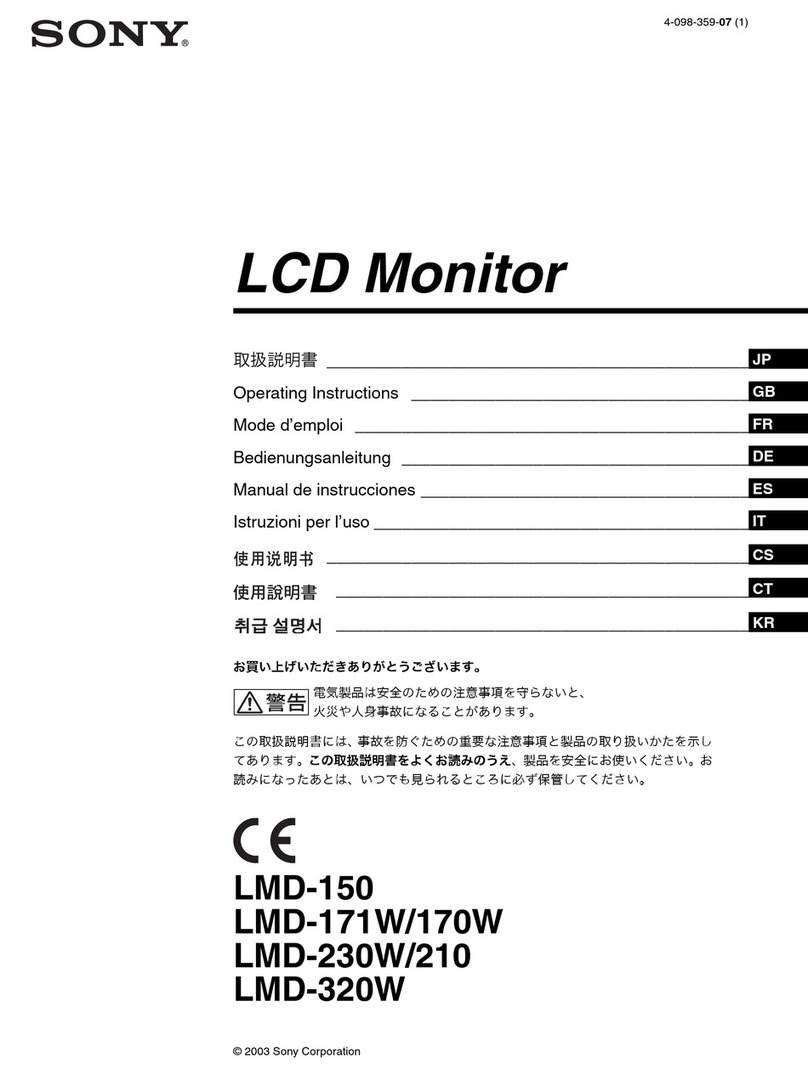 Sony LMD-150 User manual Sony LMD-150 User manual