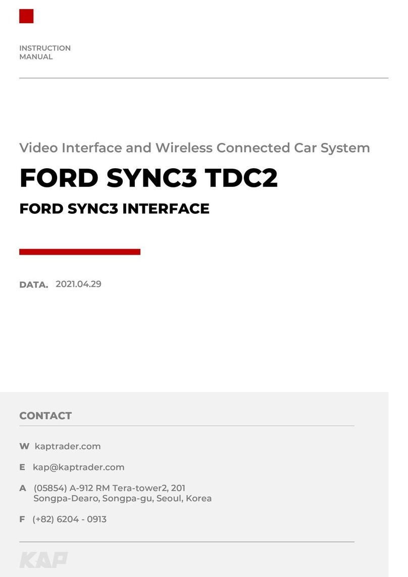 KAP FORD SYNC3 TDC2 instruction manual