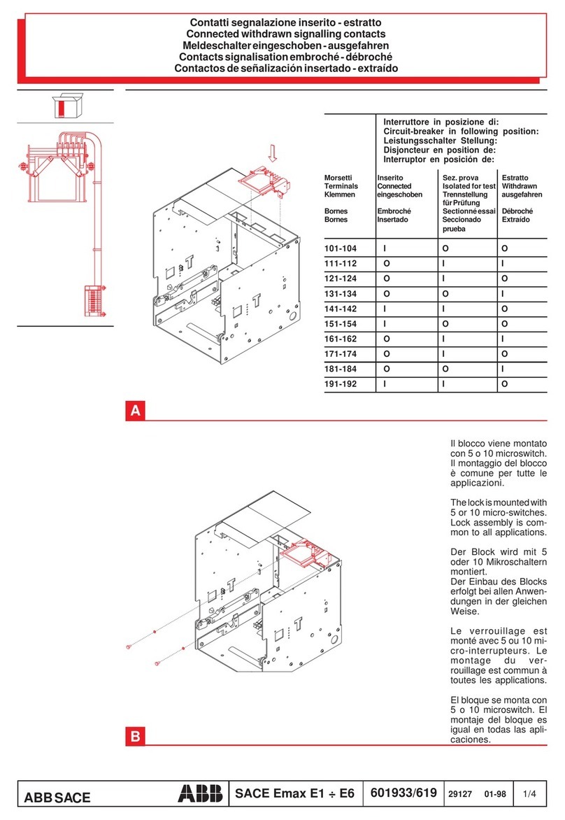 ABB SACE Emax E1 User manual