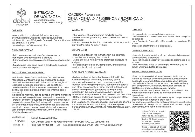 dobue MOVELARIA SIENA 300060 Assembly instruction
