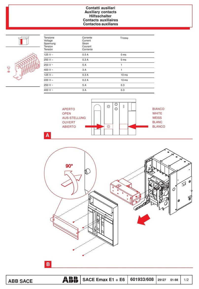 ABB SACE Emax E1 quick start guide