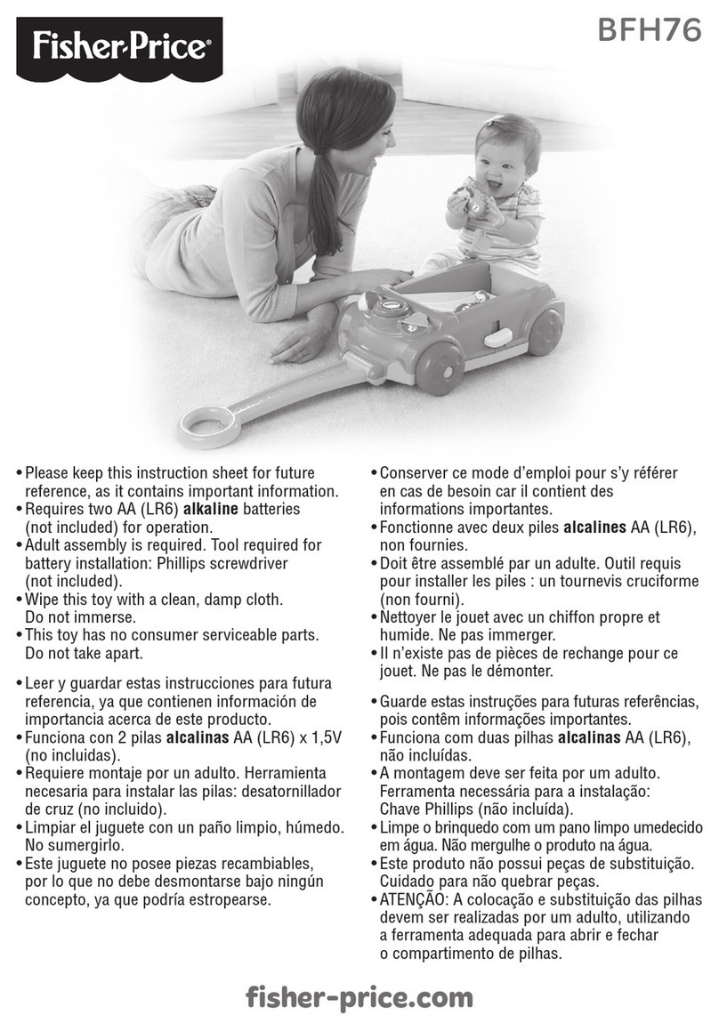 Fisher-Price BFH76 instruction sheet