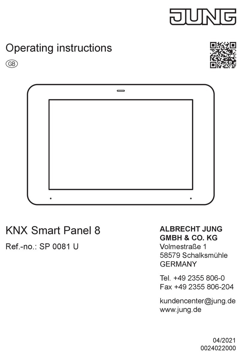 Junt KNX Smart Panel 8 operating instructions