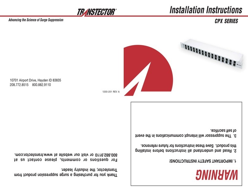 Transtector CPX Series User manual