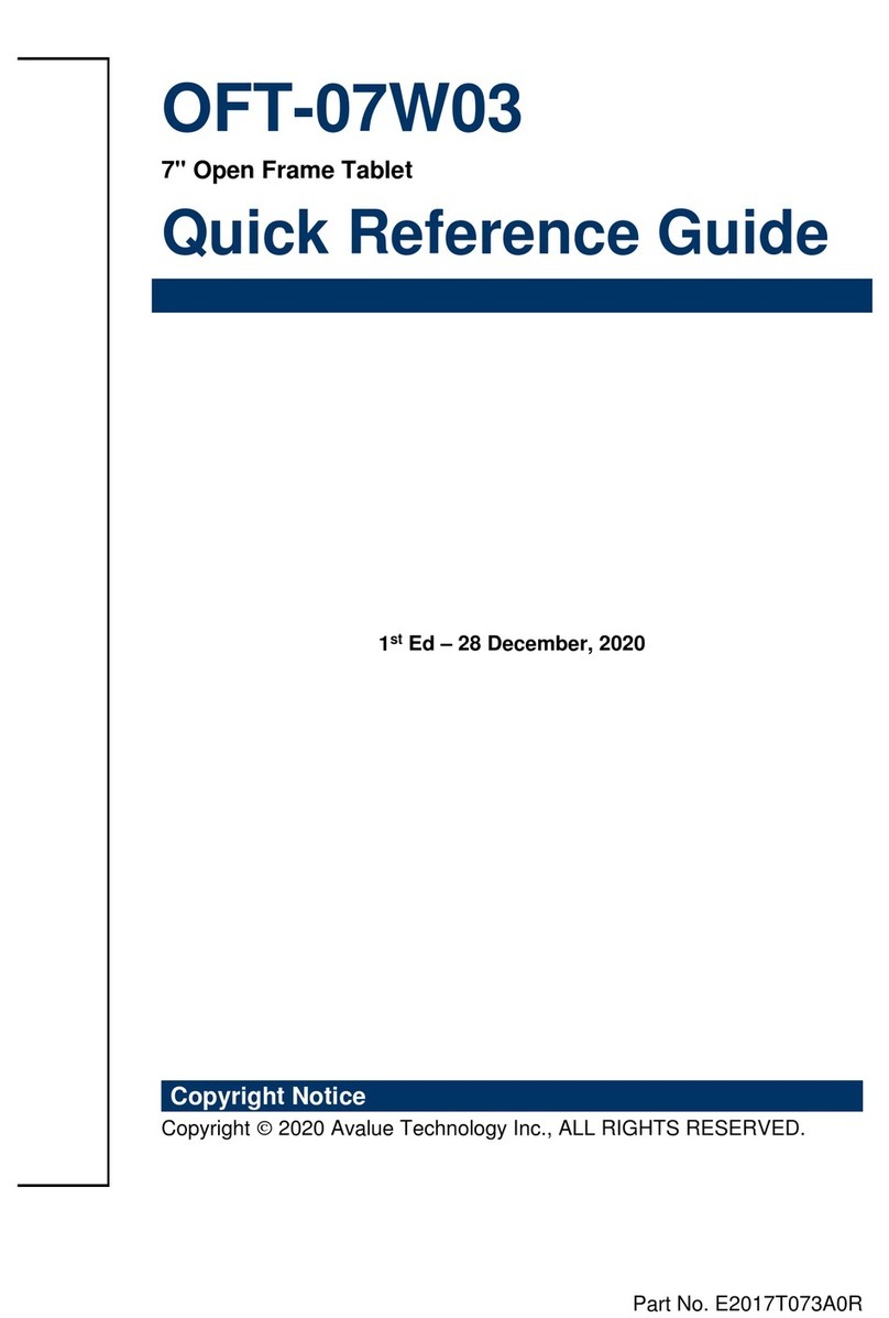 Avalue Technology OFT-07W03 User manual