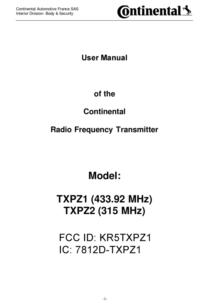 Continental Refrigerator TXPZ1 user manual