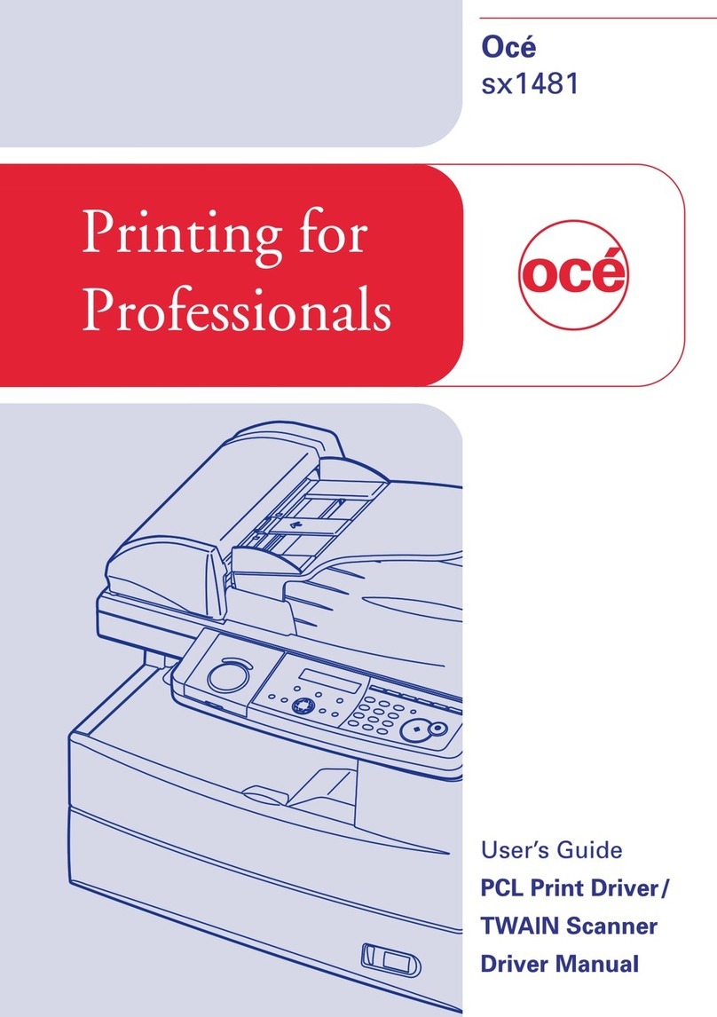 Oce sx1481 User manual