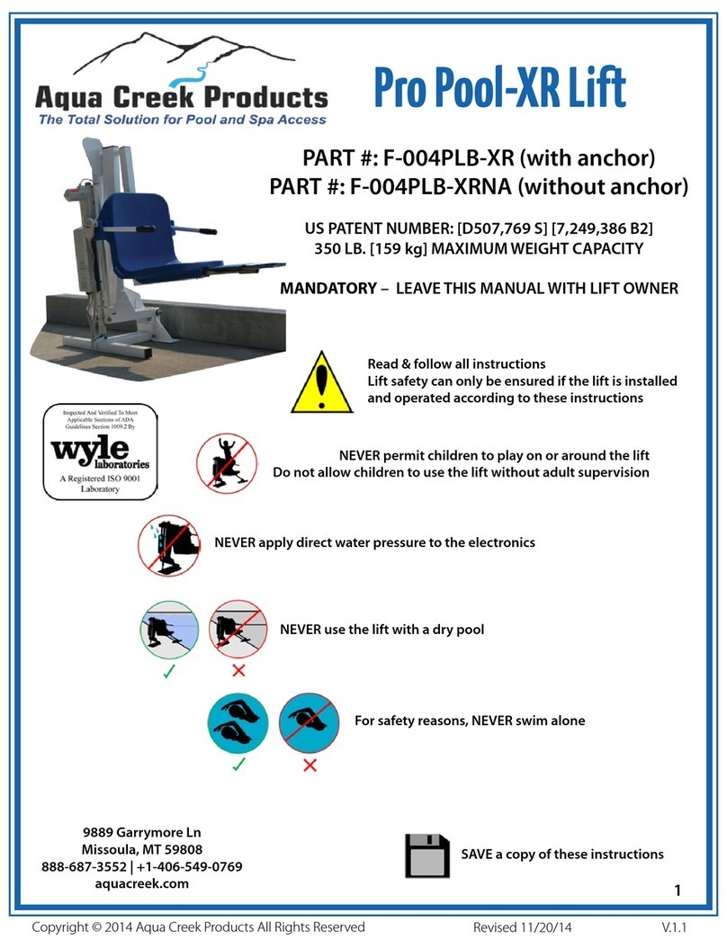 Aqua Creek Products Pro Pool-XR User manual