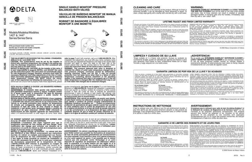 Delta 1427 User manual Delta 1427 User manual