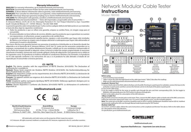 Intellinet 780100 instructions