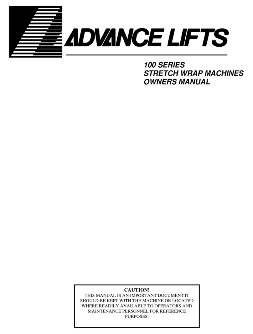 Advance Lifts 100 Series owner's manual