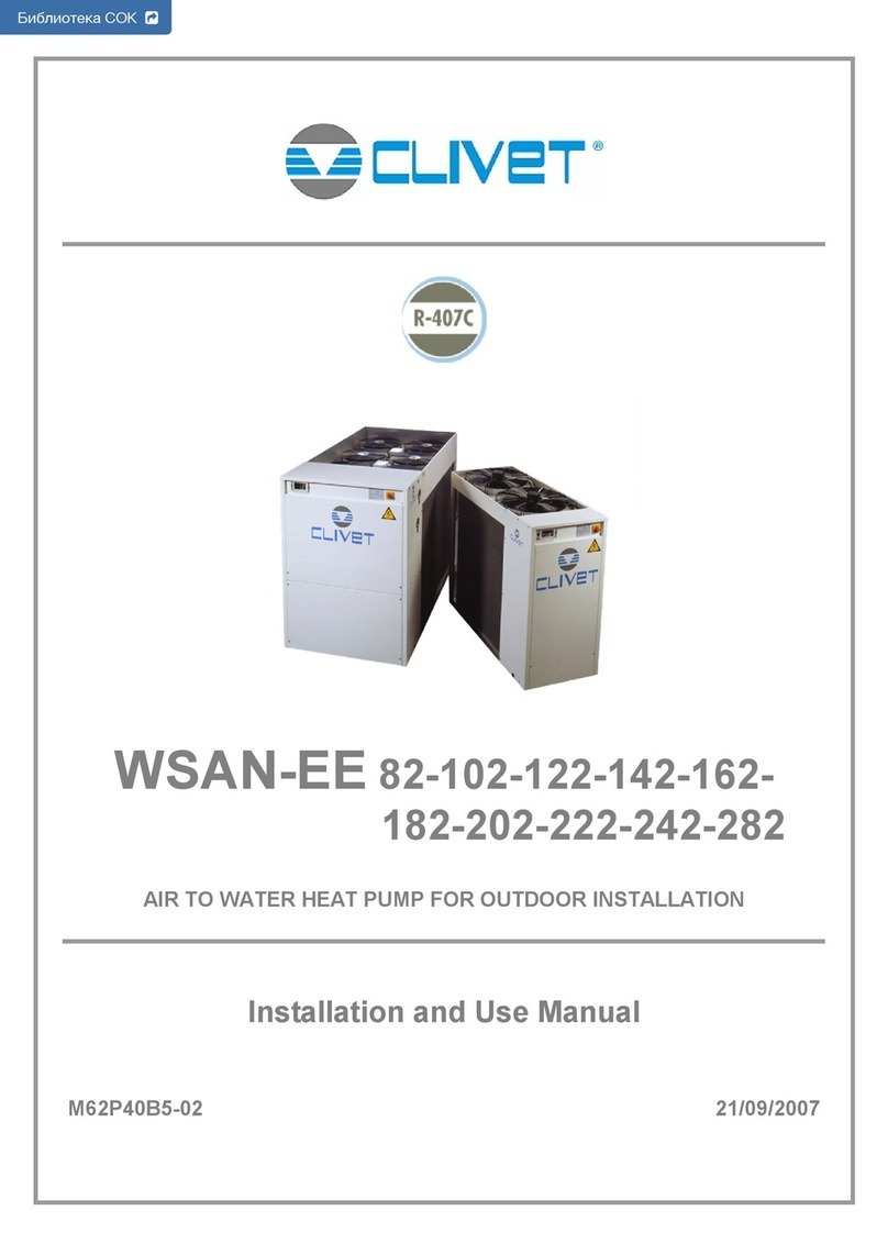 CLIVET WSAN-EE 82 Installation and use manual