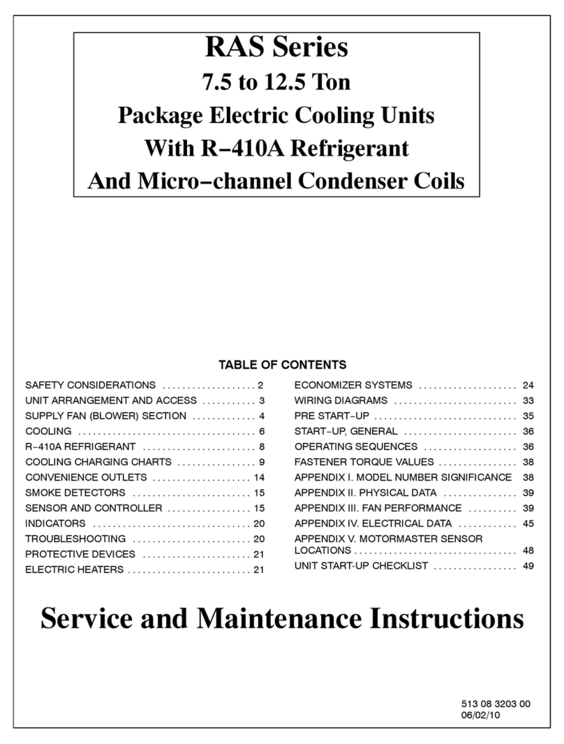 Carrier RAS Series Service and maintenance instructions