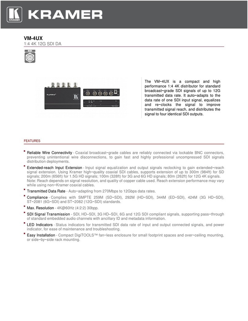 Kramer VM-4UX quick start guide