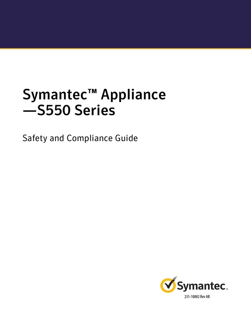 Symantec S550 Series Installation and operating manual