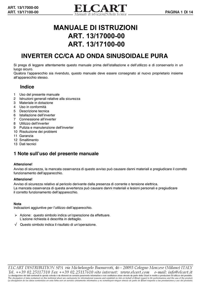ELCART 13/17000-00 instruction manual