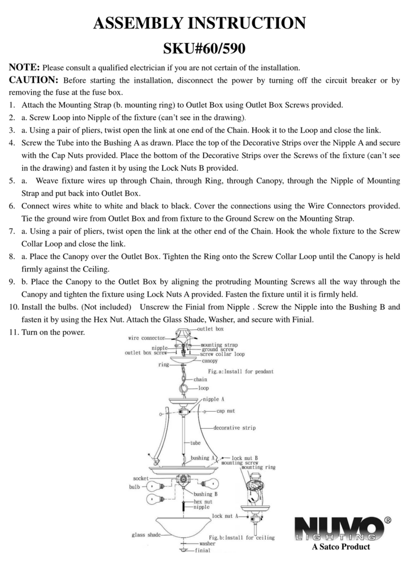 Satco Products NUVO LIGHTING 60/590 Assembly instruction