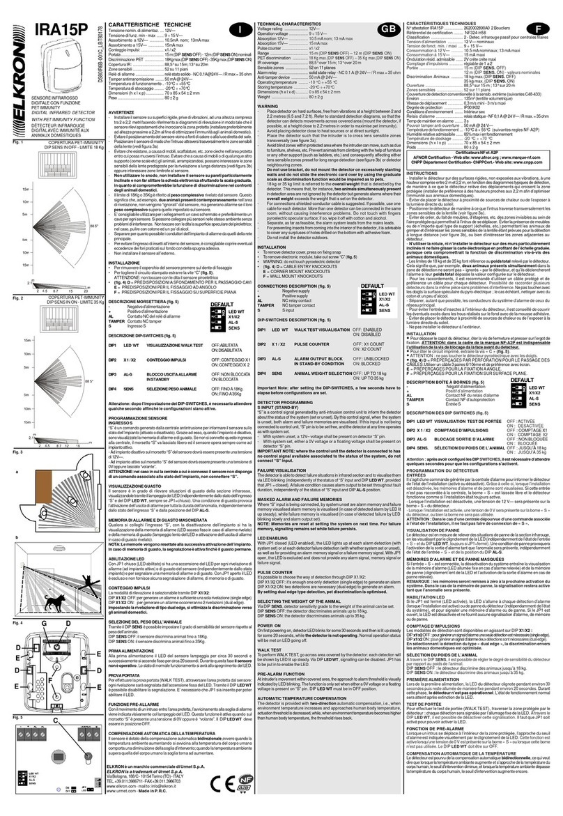 Elkron IRA15P quick start guide