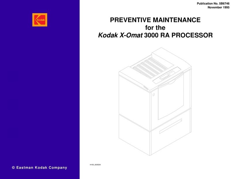 EASTMAN Kodak X-Omat 3000 RA PROCESSOR Preventive maintenance EASTMAN Kodak X-Omat 3000 RA PROCESSOR Preventive maintenance