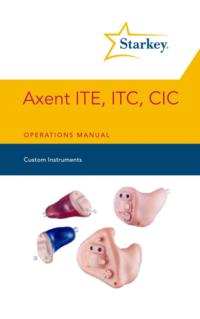 Starkey Axent ITE Operation manual