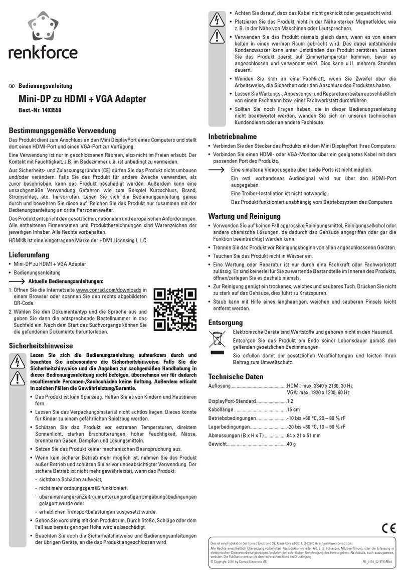Renkforce RF-4210674 User manual