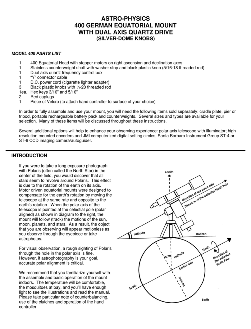 ASTRO-PHYSICS 400 User manual