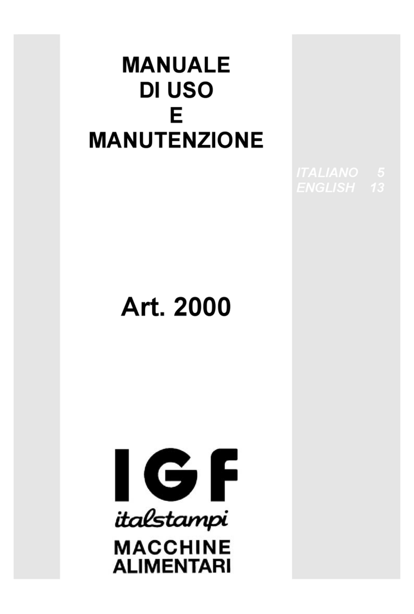 IGF 2000 Manual for use and maintenance