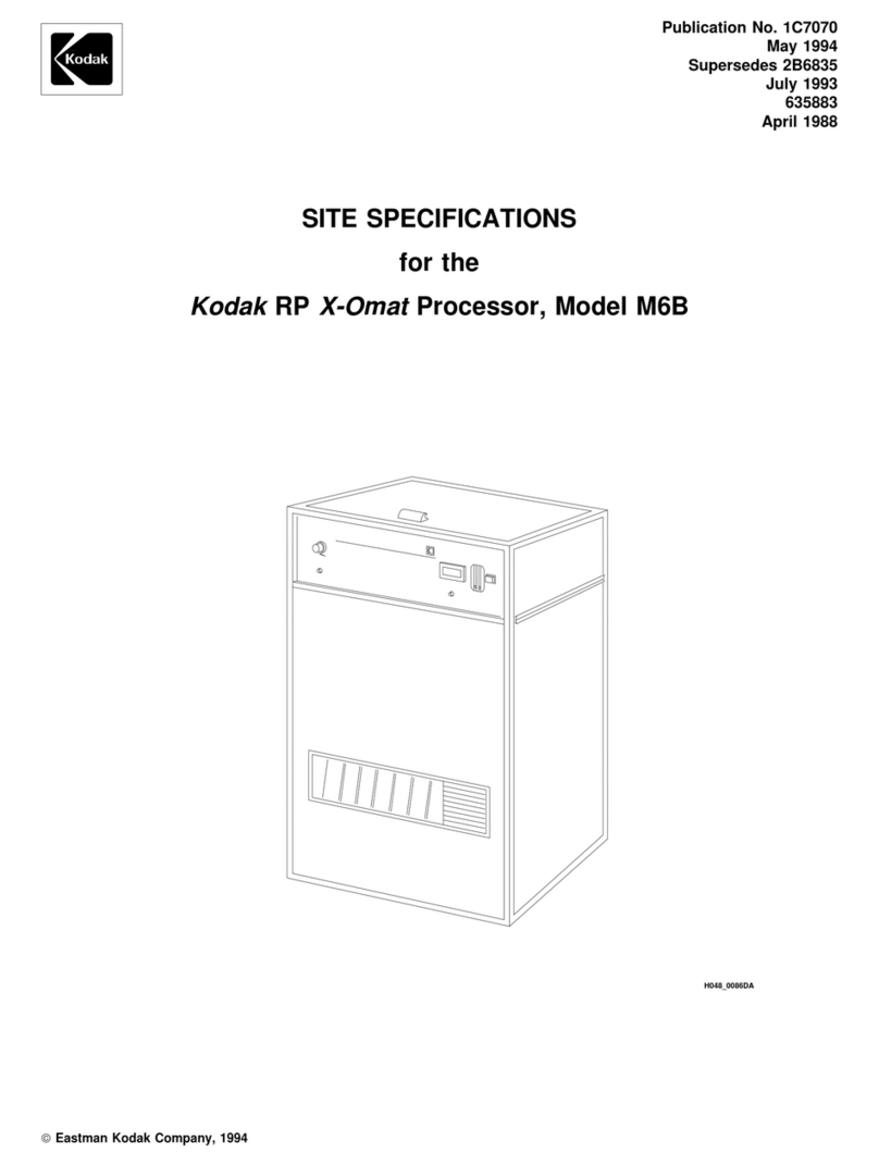 EASTMAN Kodak RP X-Omat Processor M6B User manual