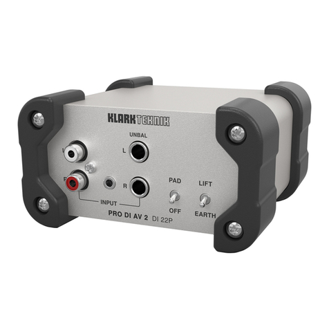 Klark Teknik PRO DI AV 2 DI 22P User manual Klark Teknik PRO DI AV 2 DI 22P User manual