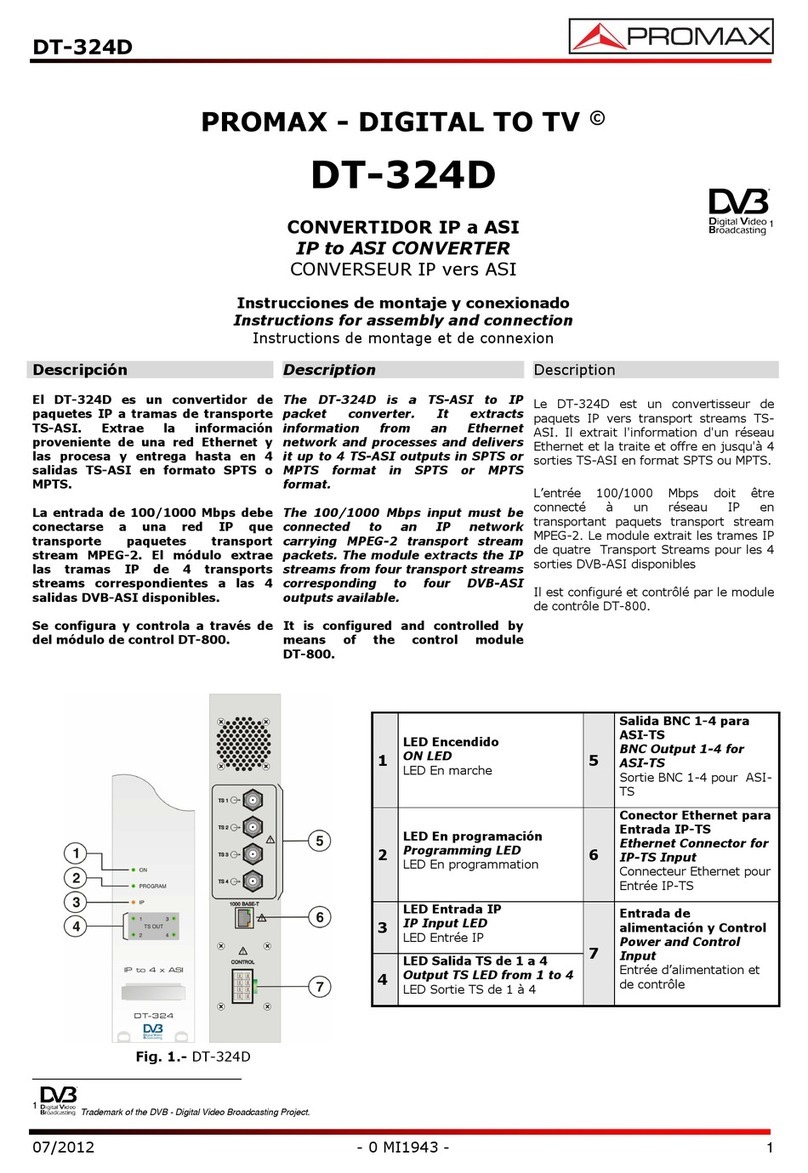 Promax DT-324D Assembly instructions