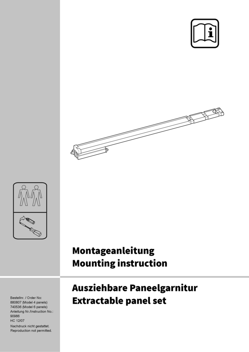 living b.p.c 880807 Mounting instruction