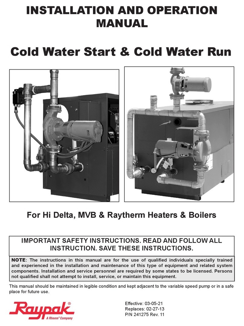 Rheem Raypak Hi Delta 302C Installation and operation manual