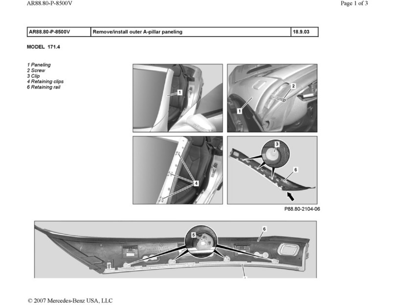 Mercedes-Benz 171.4 User manual