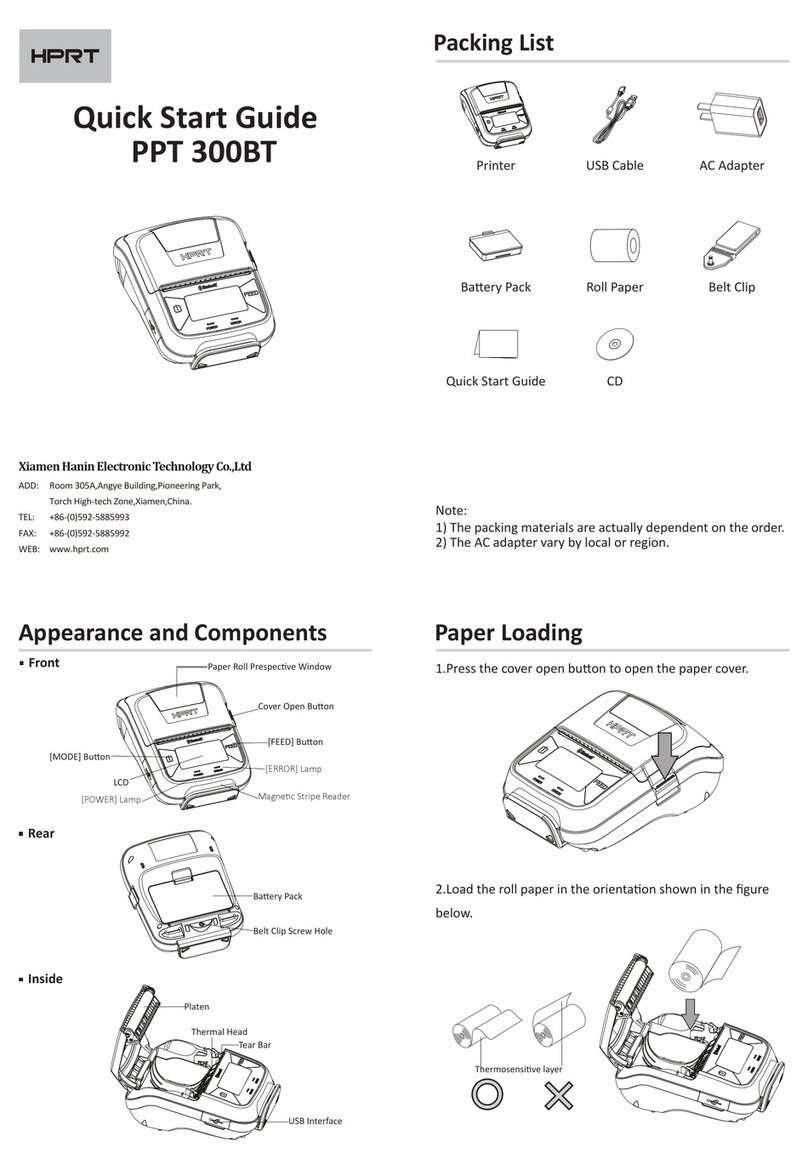 HPRT PPT 300BT User manual