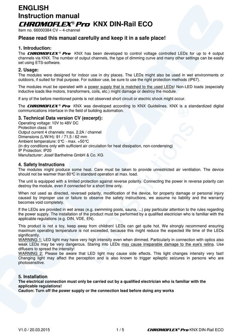 KNX CHROMOFLEX Pro instruction manual