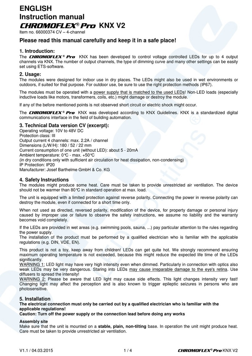 KNX CHROMOFLEX Pro instruction manual