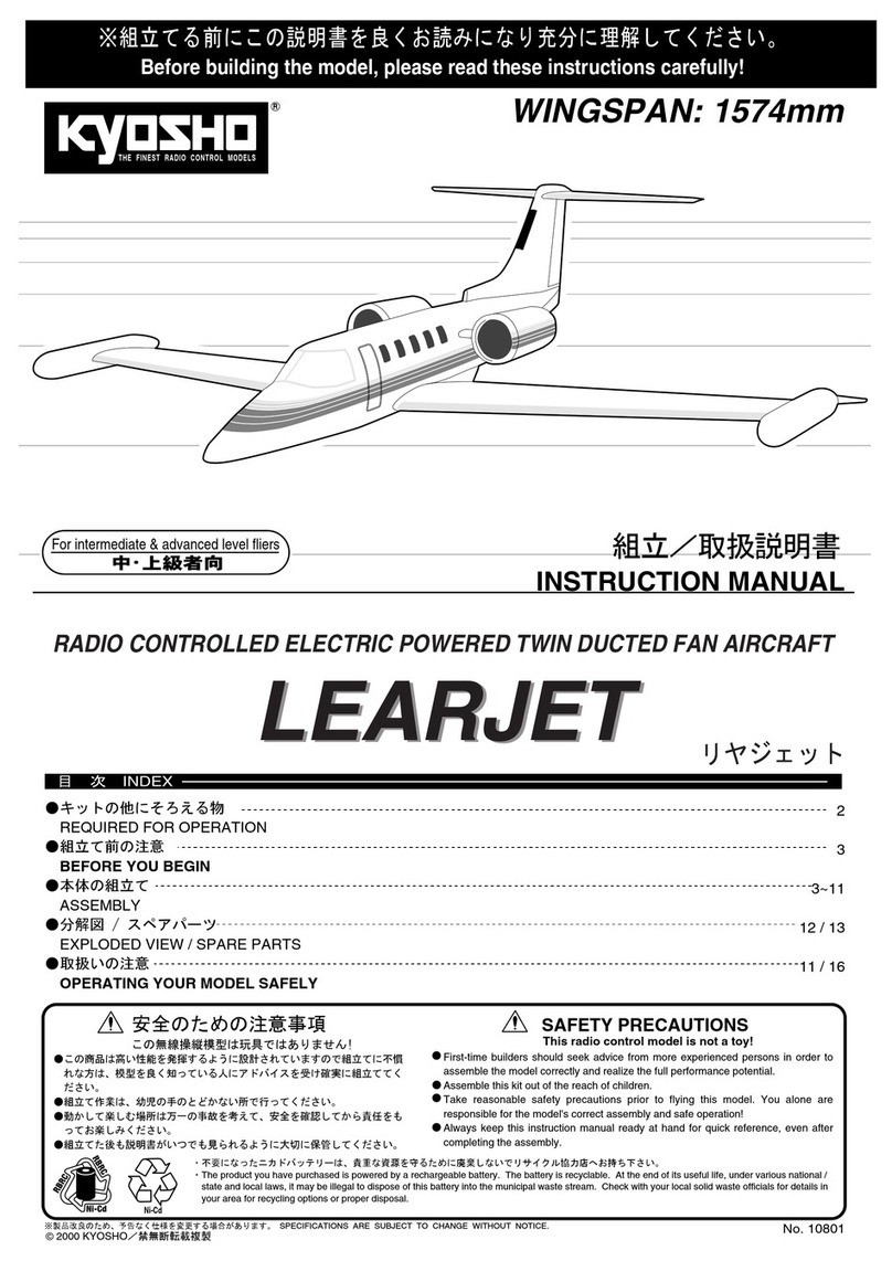 Kyosho LEARJET instruction manual