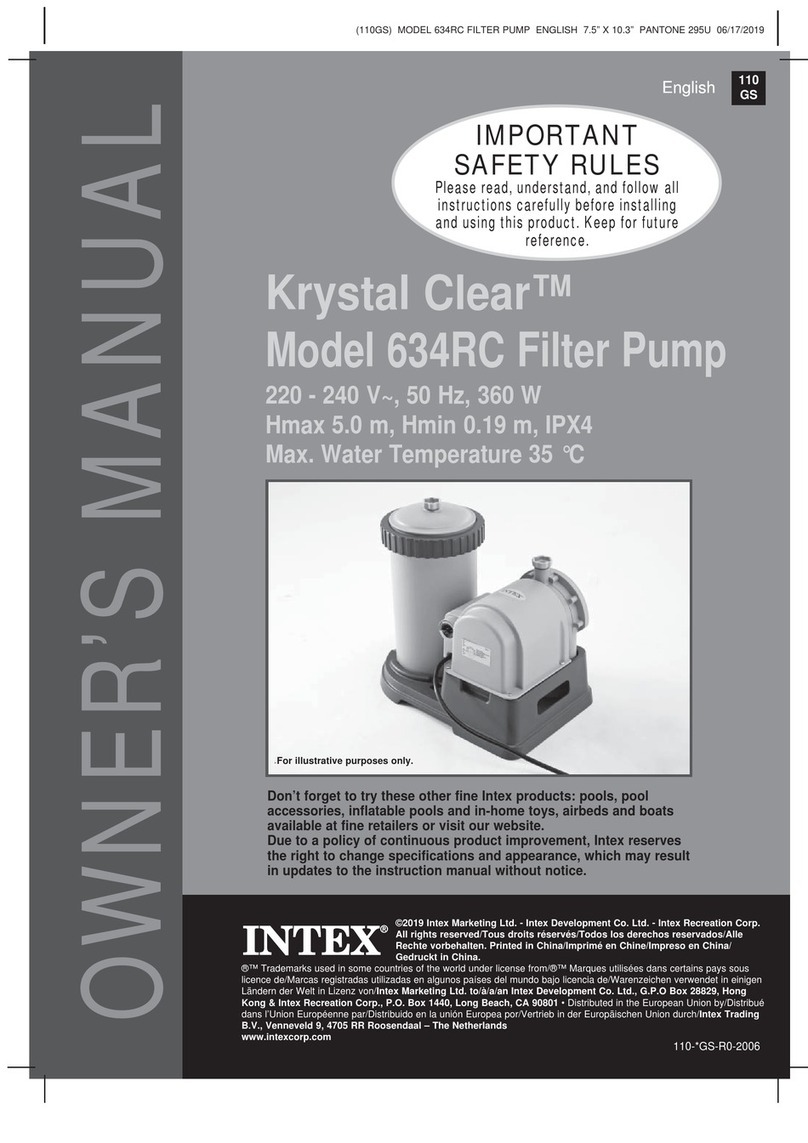 Intex Krystal Clear 634RC owner's manual