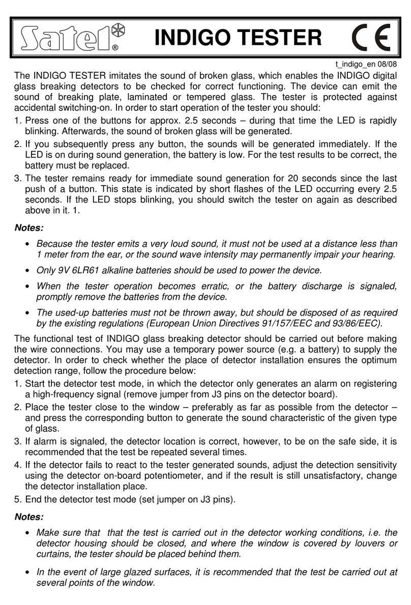 Satel INDIGO TESTER manual