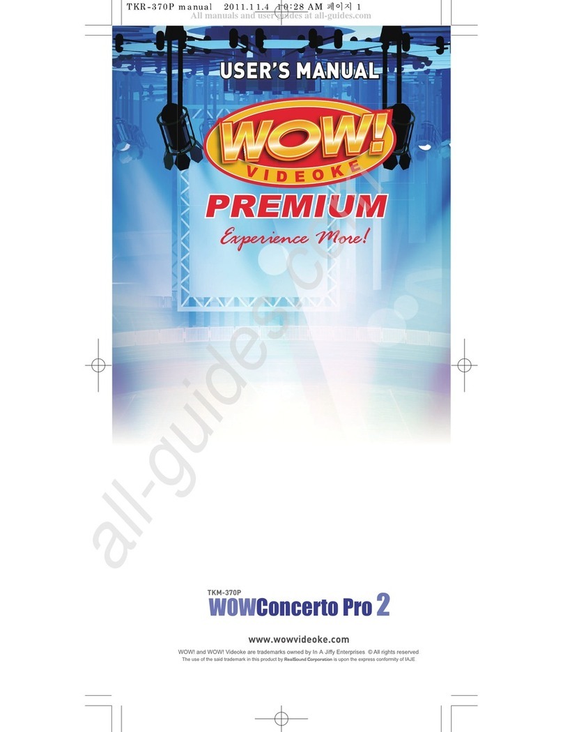 WOW! Videoke Premium WOWConcerto Pro2 User manual
