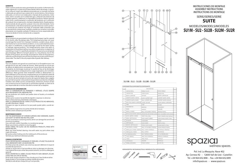 spazia SUITE Series Assembly instructions