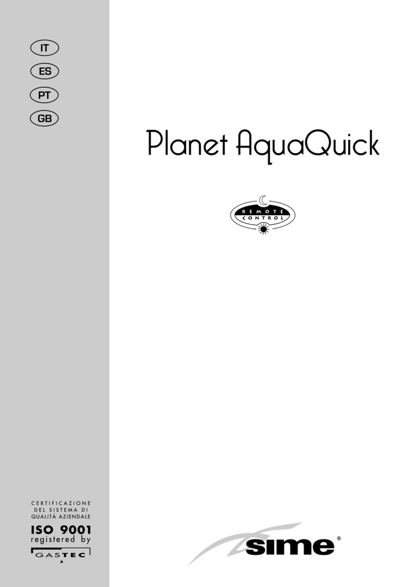 Sime Planet AquaQuick 25 BF Installer's instructions
