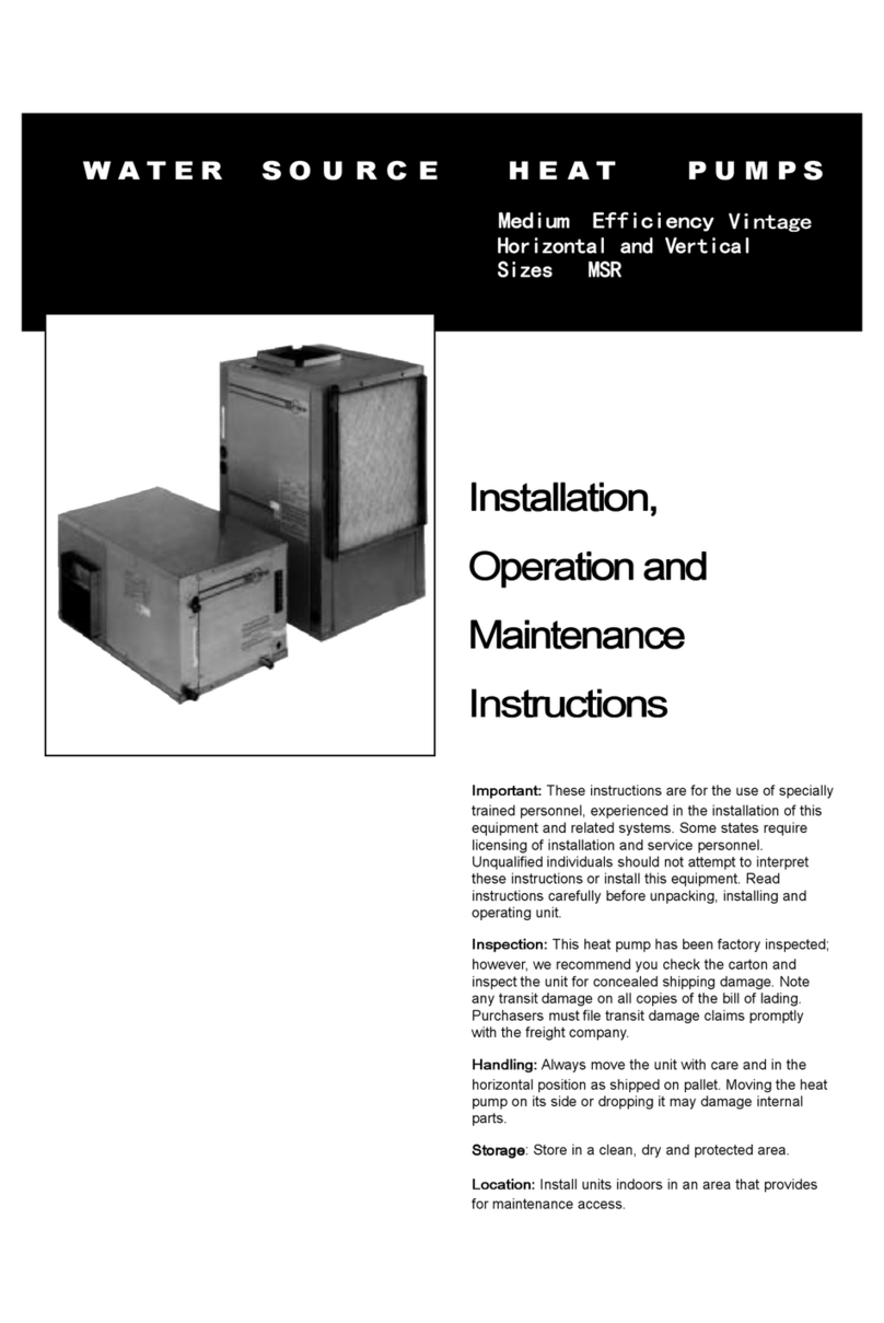 Mammoth J036HHC Installation, operation and maintenance instructions
