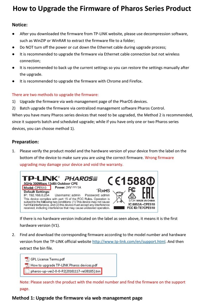 TP-Link PHAROS SERIES How to Upgrade the Firmware