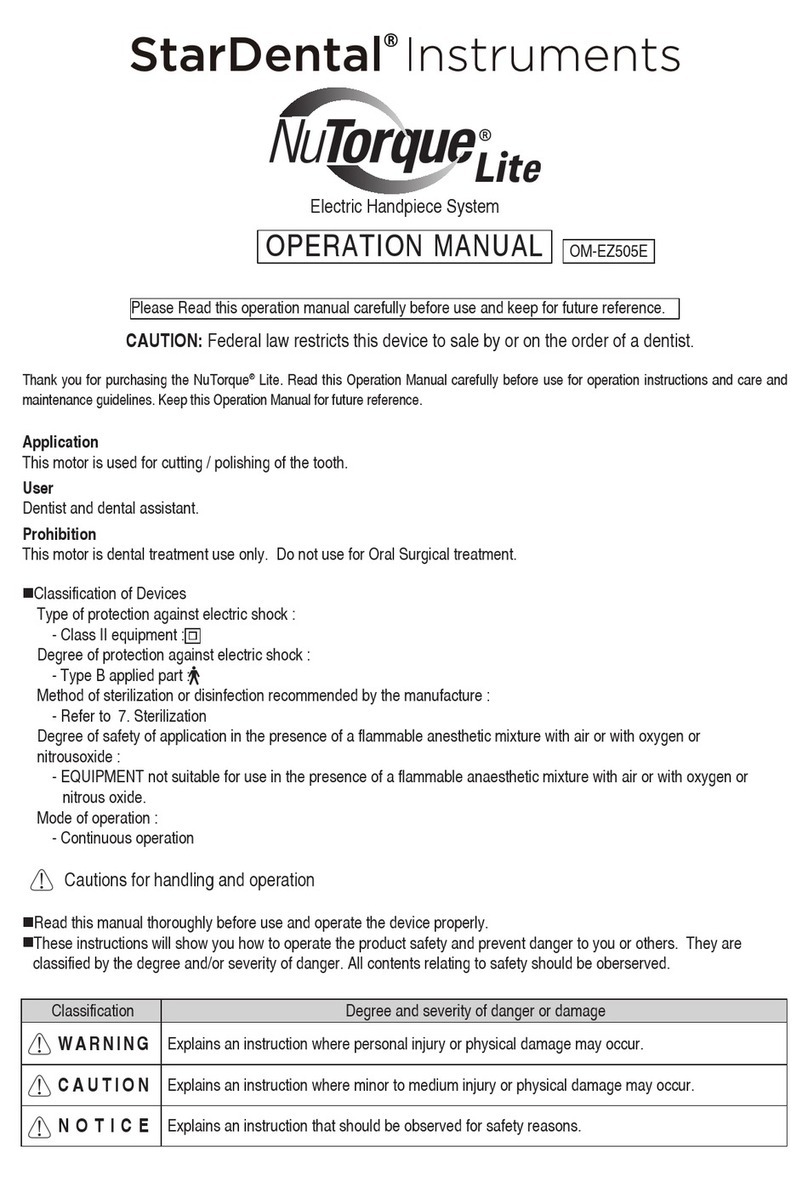 StarDental NuTorque Lite Operation manual