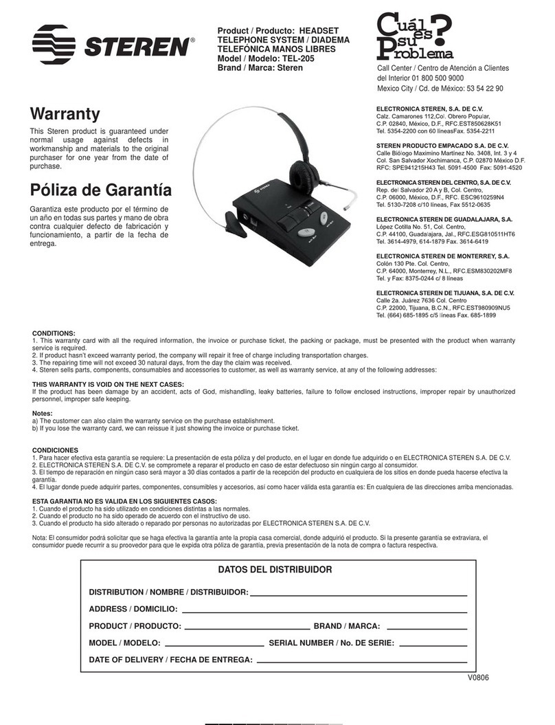 Steren TEL-205 manual