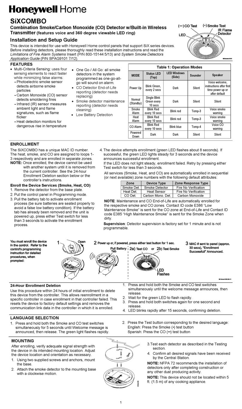 Honeywell Home SiXCOMBO Installation and setup guide