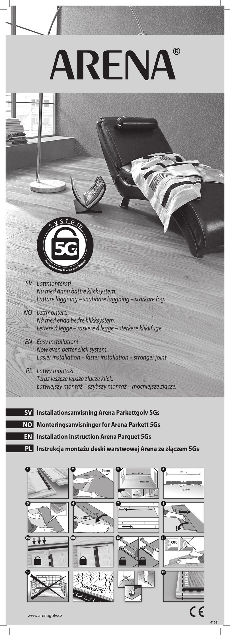 Arena Parquet 5Gs Installation instruction