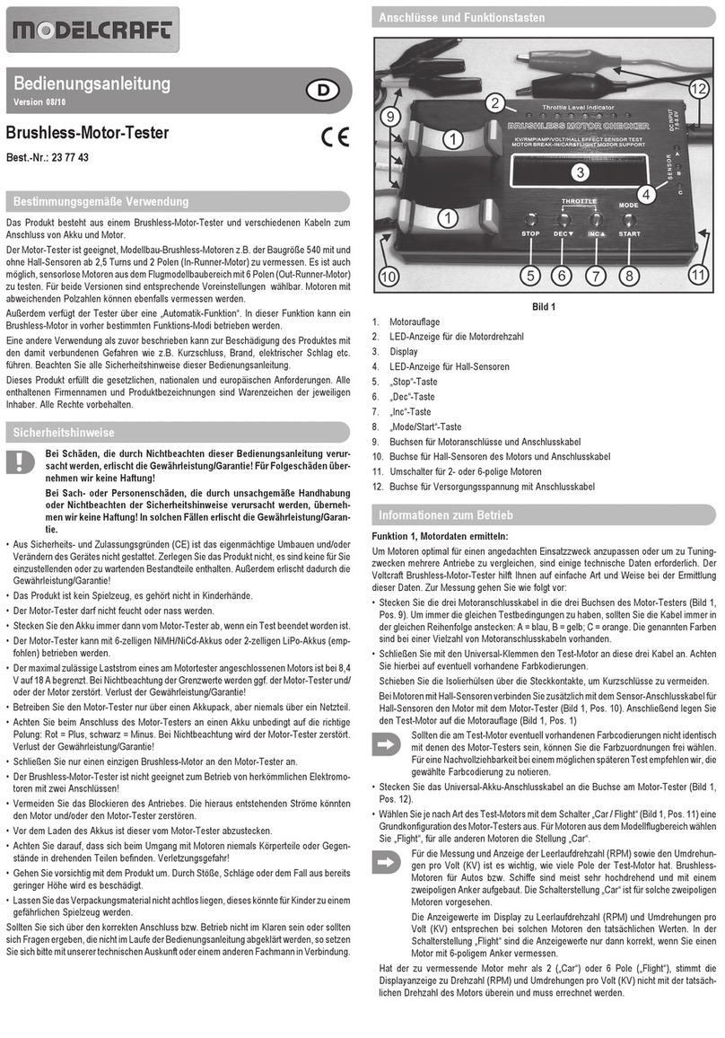 ModelCraft 237743 operating instructions